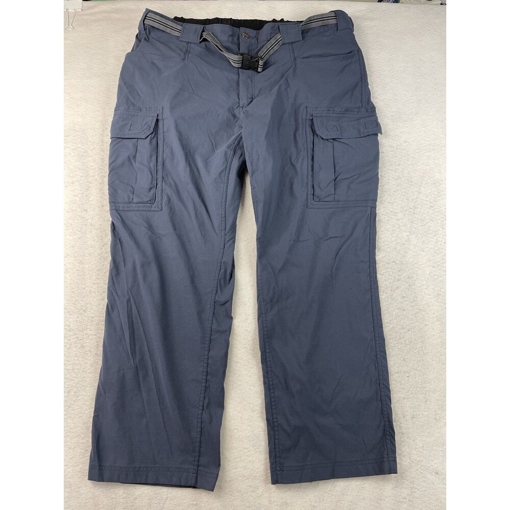 Duluth Trading Co. Men's 2XL x 30 Gray Cargo Belted Pants Multiple Pockets